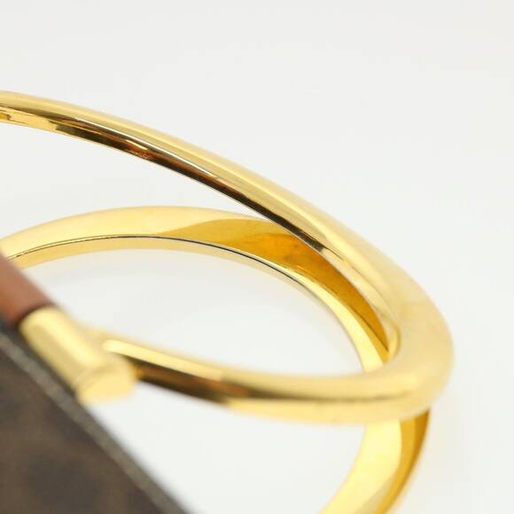 CELINE Macadam Canvas Hand Bag Pvc Leather Brown - Picture 7 of 13